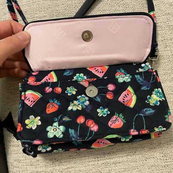 Vera Bradley RFID All in One Crossbody in Fruit Grove - Picture 2 of 10